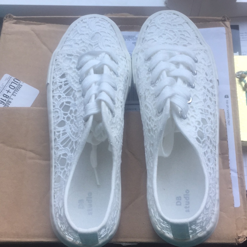 David’s Bridal wedding sneakers.